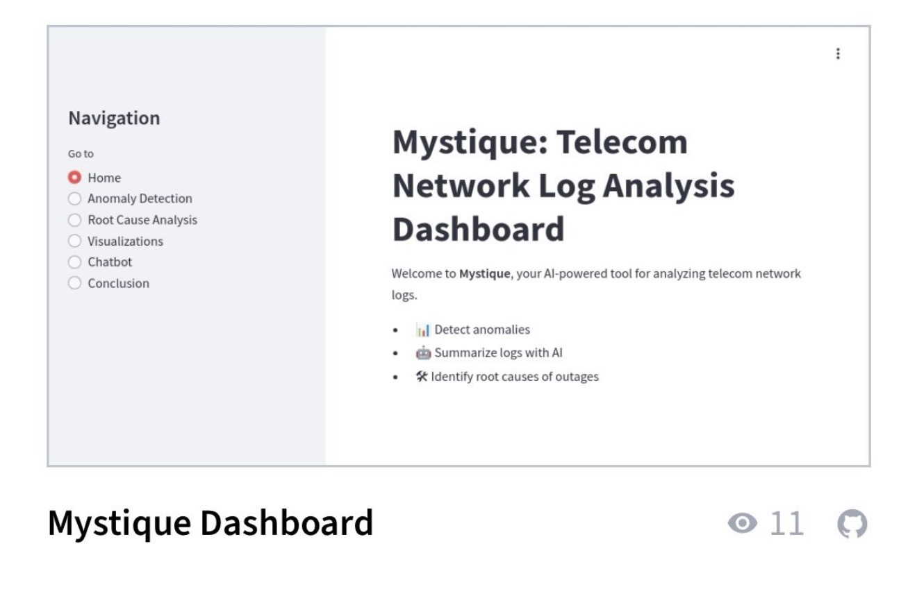 Mystique Log Analysis Interface